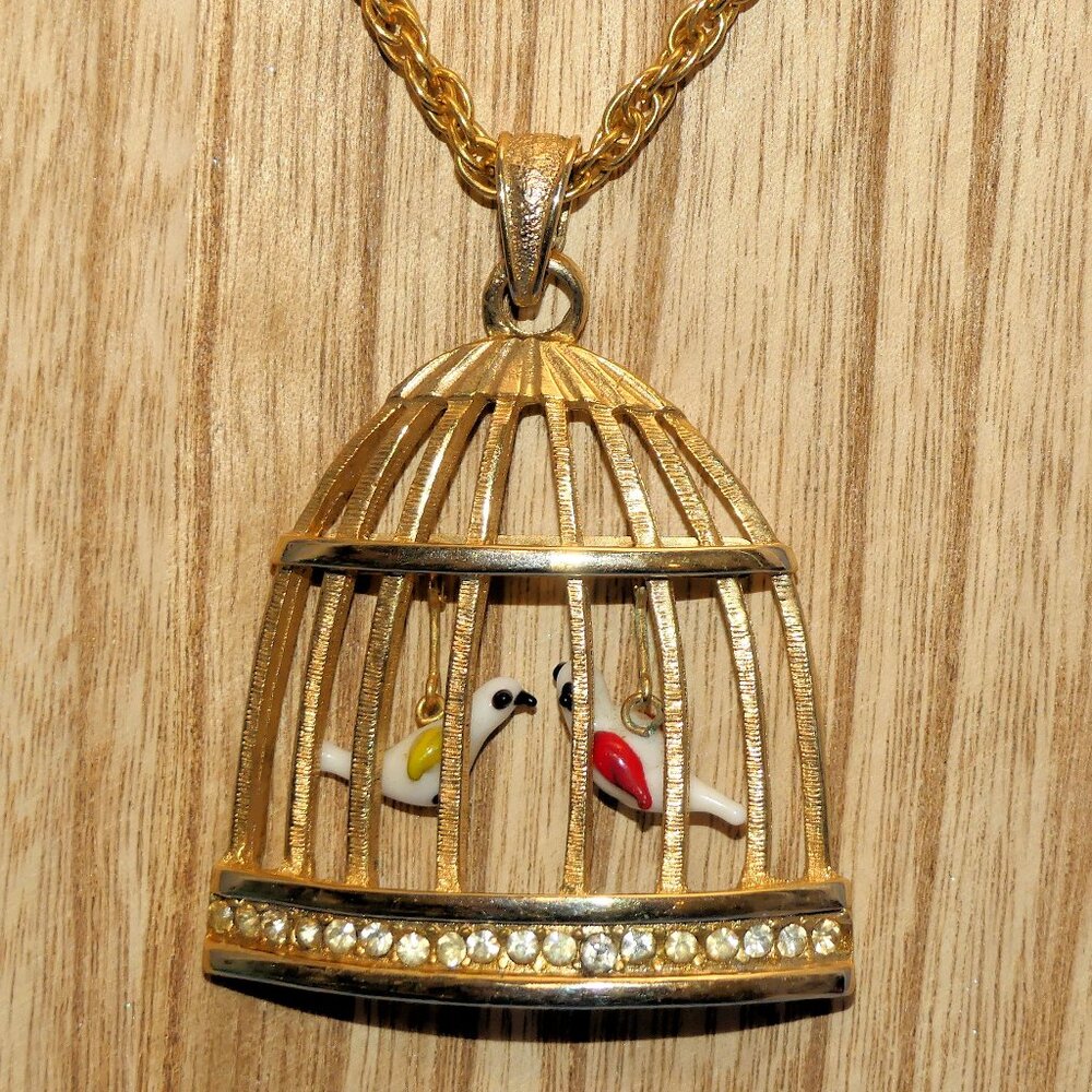 Vintage Rhinestone Necklace Teardrop Raindrop Pendant Elegant Gold Tone Chain
